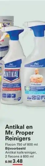 Sligro Antikal en Mr. Proper Reinigers aanbieding