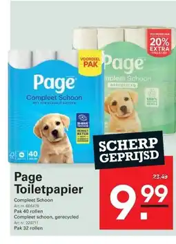 Sligro Page Toiletpapier aanbieding