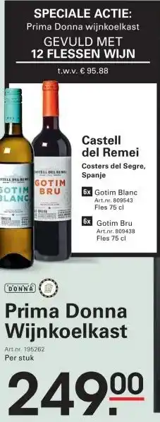 Sligro Prima Donna Wijnkoelkast aanbieding