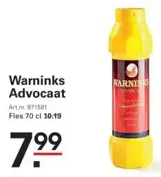 Sligro Warninks Advocaat aanbieding