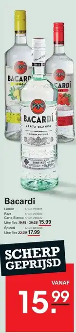 Sligro Bacardi aanbieding