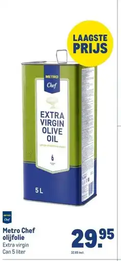 Makro Metro Chef olijfolie Extra virgin aanbieding