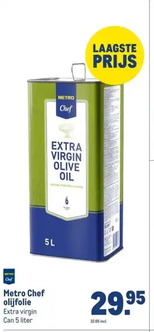 Makro Metro Chef olijfolie Extra virgin aanbieding