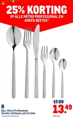 Makro METRO PROFESSIONAL EN AMEFA BESTEK aanbieding