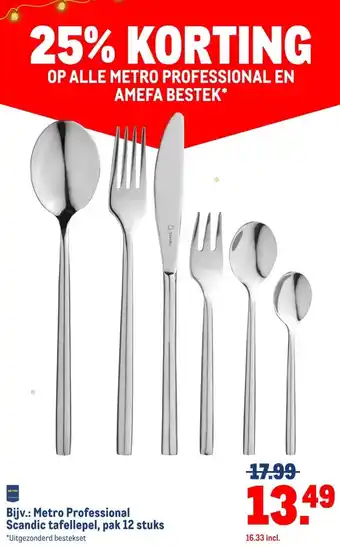 Makro METRO PROFESSIONAL EN AMEFA BESTEK aanbieding