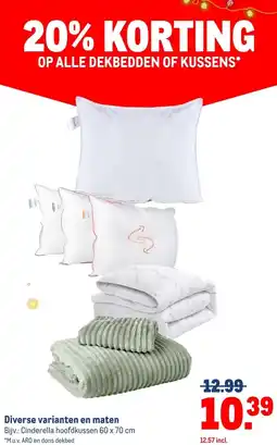 Makro ALLE DEKBEDDEN OF KUSSENS* aanbieding