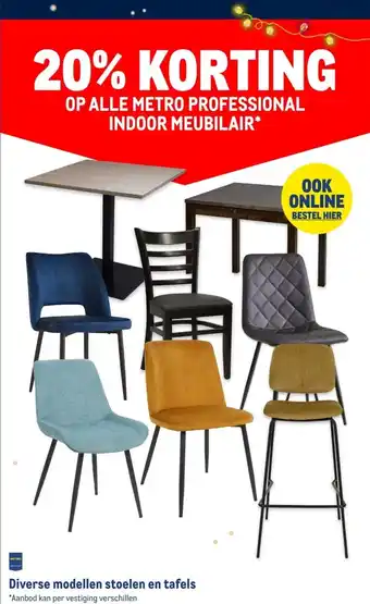 Makro ALLE METRO PROFESSIONAL INDOOR MEUBILAIR aanbieding