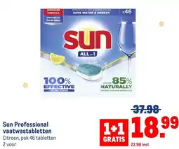 Makro Sun Professional vaatwastabletten aanbieding