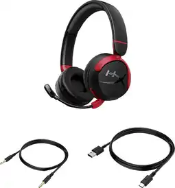 Bol.com HyperX Cloud Mini - Wireless Gaming Headset - Draadloos - Zwart Rood - Voor Jonge Gamers aanbieding