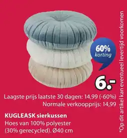 Jysk Kugleask sierkussen aanbieding