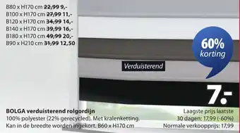 Jysk Bolga verduisterend rolgordijn aanbieding