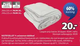 Jysk Kistefjellet 4-seizoenen dekbed aanbieding