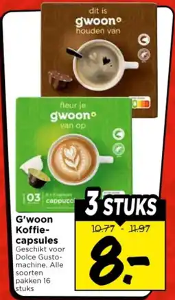 Vomar Voordeelmarkt G'woon Koffiecapsules aanbieding