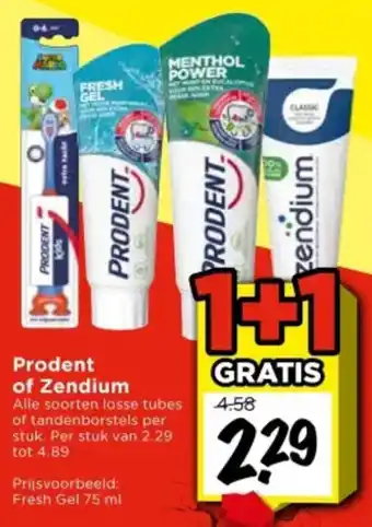 Vomar Voordeelmarkt Prodent of Zendium aanbieding
