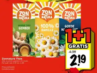 Vomar Voordeelmarkt Zonnatura Thee aanbieding