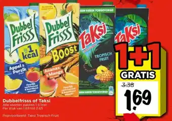 Vomar Voordeelmarkt Dubbelfrisss of Taksi aanbieding