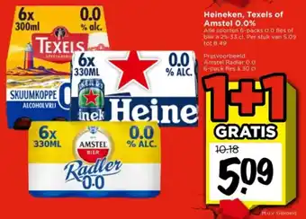 Vomar Voordeelmarkt Heineken, Texels of Amstel 0.0% aanbieding