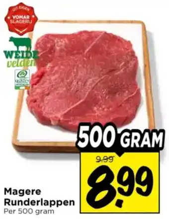 Vomar Voordeelmarkt Magere Runderlappen aanbieding