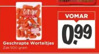Vomar Voordeelmarkt Geschrapte Worteltjes aanbieding