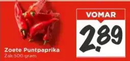 Vomar Voordeelmarkt Zoete Puntpaprika aanbieding