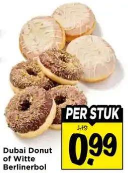 Vomar Voordeelmarkt Dubai Donut of Witte Berlinerbol aanbieding
