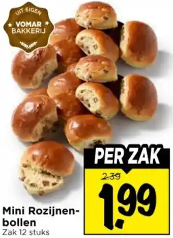 Vomar Voordeelmarkt Mini Rozijnenbollen aanbieding