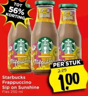 Vomar Voordeelmarkt Starbucks Frappuccino Sip on Sunshine aanbieding