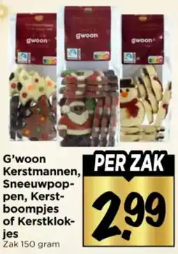 Vomar Voordeelmarkt G'woon Kerstmannen, Sneeuwpoppen, Kerstboompjes of Kerstklokjes aanbieding