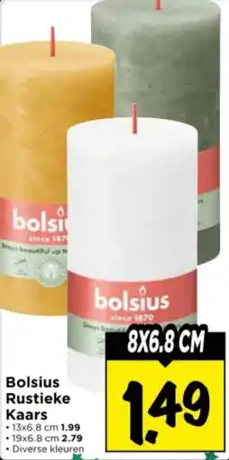 Vomar Voordeelmarkt Bolsius Rustieke Kaars aanbieding