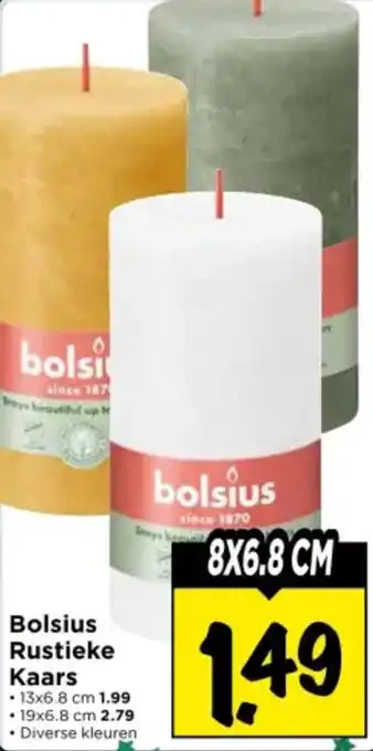 Vomar Voordeelmarkt Bolsius Rustieke Kaars aanbieding