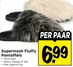 Vomar Voordeelmarkt Supertrash Fluffy Pantoffels aanbieding