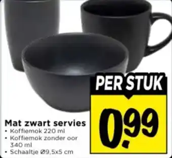 Vomar Voordeelmarkt Mat zwart servies aanbieding