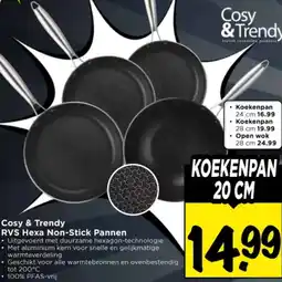Vomar Voordeelmarkt Cosy & Trendy RVS Hexa Non-Stick Pannen aanbieding