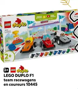 Intertoys LEGO DUPLO F1 team racewagens en coureurs 10445 aanbieding