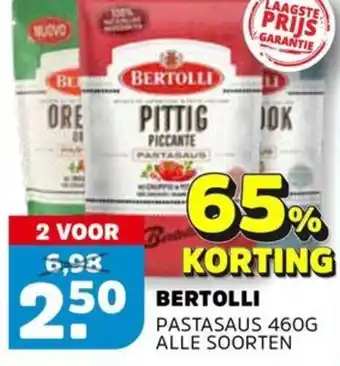 Sahan Supermarkten Bertolli Pastasaus aanbieding