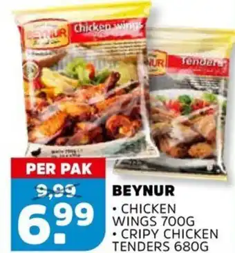 Sahan Supermarkten Beynur Chicken wings of cripy chicken tenders aanbieding