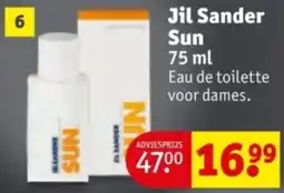 Kruidvat Jil Sander Sun aanbieding