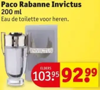 Kruidvat Paco Rabanne Invictus aanbieding