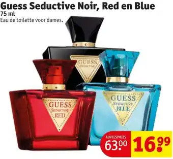 Kruidvat Guess Seductive Noir, Red en Blue aanbieding