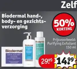 Kruidvat Biodermal hand, body en gezichtsverzorging aanbieding
