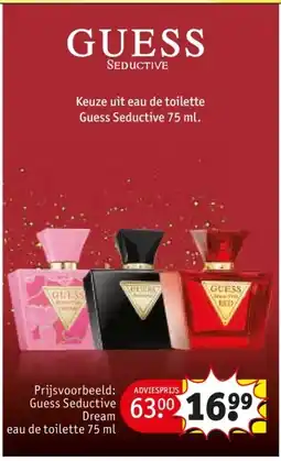 Kruidvat Keuze uit eau de toilette Guess Seductive aanbieding