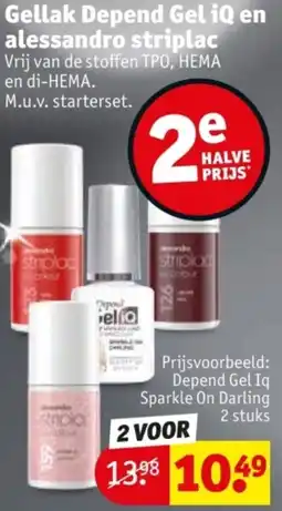 Kruidvat Gellak Depend Gel iQ en alessandro striplac aanbieding