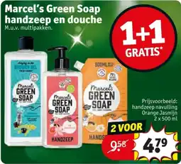Kruidvat Marcel's Green Soap handzeep en douche aanbieding