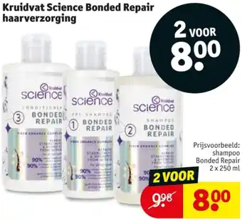 Kruidvat Kruidvat Science Bonded Repair haarverzorging aanbieding