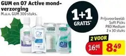 Kruidvat GUM en 07 Active mondverzorging aanbieding