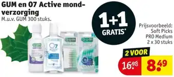 Kruidvat GUM en 07 Active mondverzorging aanbieding