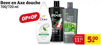 Kruidvat Dove en Axe douche aanbieding