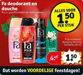 Kruidvat Fa deodorant en douche aanbieding