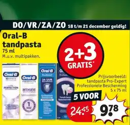 Kruidvat Oral-B tandpasta aanbieding