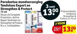 Kruidvat Parodontax mondverzorging Tandvlees Expert en Strengthen & Protect aanbieding